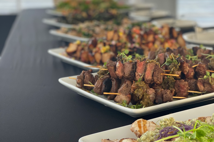 a plate of food on a table