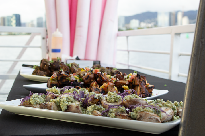a bunch of food sitting on a table